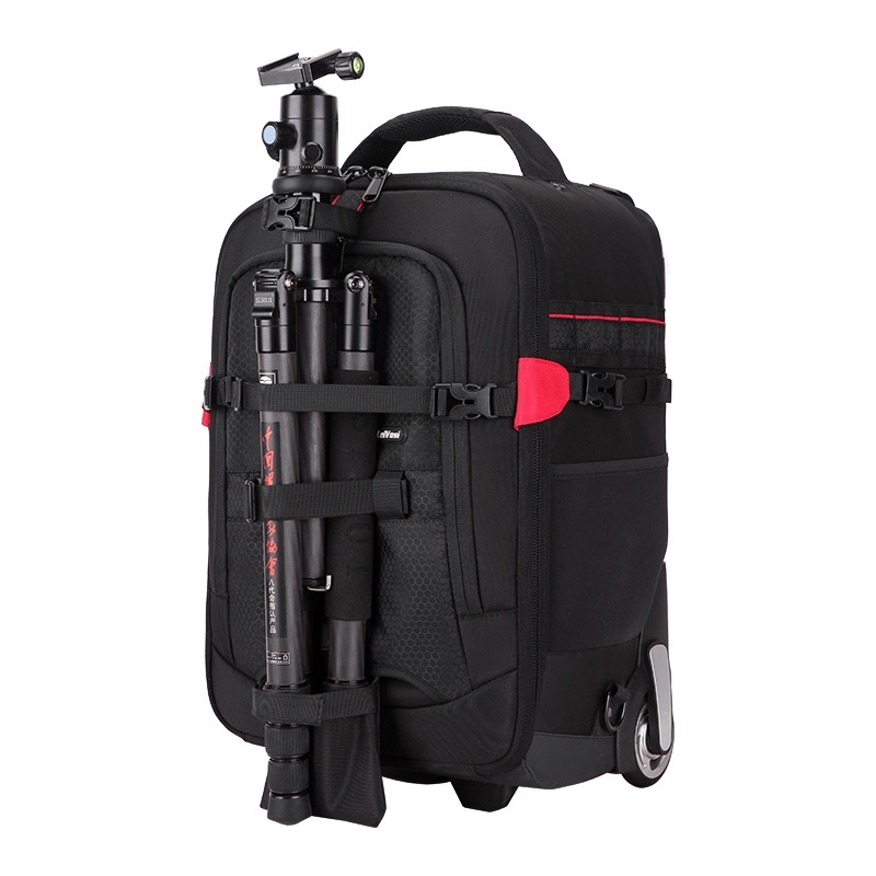 Foldable Rolling Luggage Bag - Vnelstyle Professional DSLR Camera Trolley Suitcase