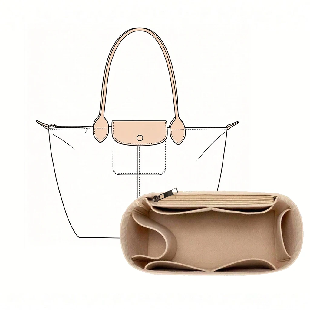 Bag Organizer Felt Purse Inser - Cosmetic Bags recension och pris