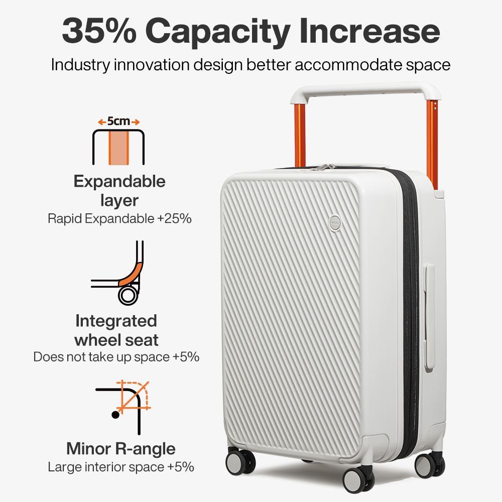Mixi Expandable Carry On Lugga - Foldable Rolling Luggage Bag recension och pris