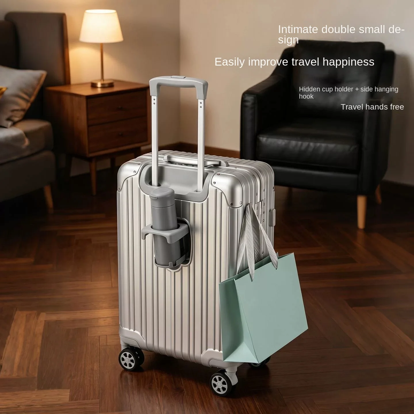 20/24/28 inch Front Opening Tr - Spinner Wheel Rolling Suitcase 20 Inch recension och pris